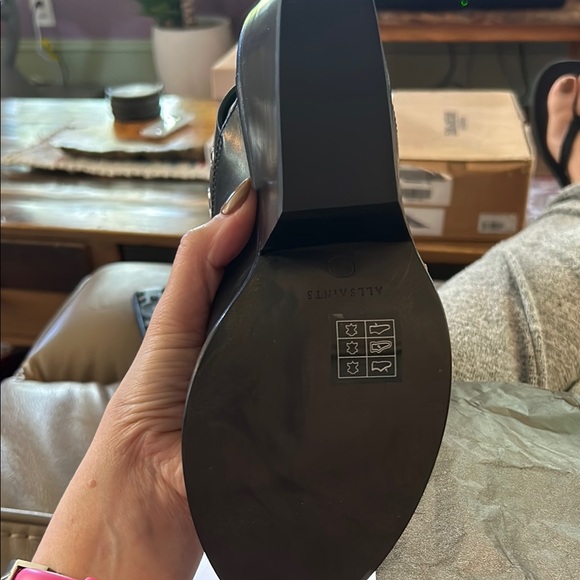 All Saints Silver and Black Open Toe Bootie - Picture 8 of 10